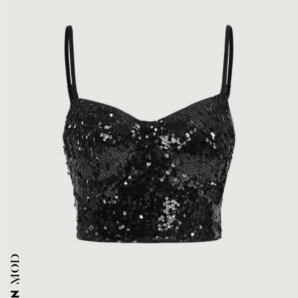 Sequin Bustier Cami Top